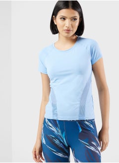 Buy Mesh Insert Detail Athletic Top in UAE