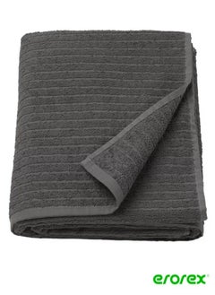 Buy Bath sheet dark grey 100x150 cm in Saudi Arabia