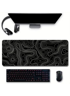 اشتري Large Gaming Mouse Pad 900*400mm Non-Slip Thicken High Quality Rubber Base For Office Home Mat Desk Keyboard Mouse Pads Black في الامارات