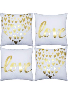 Buy 4 Pcs Cushion Cover Set 18X18 Inch  Home Decorative Throw Pillow Cases Single Sided Pattern  45X45Cm Square Cushion Case For Sofa Couch  Muticolor  Home Decor Throw Pillow Cover in UAE