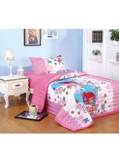 Buy Soft Bed Comforter Set Bedspread Velvet Plush Coverlet for All Seasons Kids Twin Quilt Set Single Bedding 3pcs in UAE