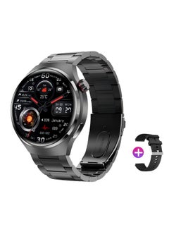 Buy Smartwatch GT4 PRO with Bluetooth calling function (receive/make calls), fitness tracking watch with sleep monitoring function, for iPhone/Android, with 17cm black steel strap in Saudi Arabia