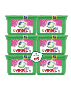 اشتري Ariel 3in1 Pods with a Touch of Downy Freshness, Ariel Liquid Detergent Capsules, Powerful Stain Remover Detergent, Pack of 6 x 15 Pods (90 Capsules) في الامارات