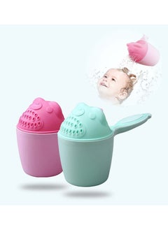 Buy Baby Bath Rinse Cup Shampoo Rinser Shower Sprinkler Spoon Bathroom Accessories for Tub Wash Cups with Dippers Handle 2 Pcs in Saudi Arabia