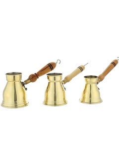 Buy Copper coffee pot set, number (3) pieces in Egypt