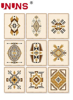 Buy Boho Wall Art,Set Of 6 Geometric Abstract Wall Poster For Bedroom,Mid Century Modern Wall Art,8"x10"Boho Wall Decor For Room Aesthetic(Only Drawing Core) in UAE