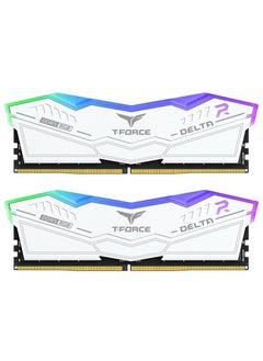 اشتري Team Group T-Force Delta RGB DDR4 Gaming Desktop Memory, 16GB(2X8GB), Speed up to 3600 MHz, 288 Pin DIMM | WHITE في الامارات