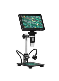 اشتري DM9H Coin Microscope with 7'' IPS Screen 1200X Magnification Soldering Microscope Longer 8.5'' Stand Digital Microscope Windows for iOS TV Compatible في السعودية