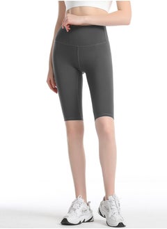 Buy Women Quick Dry Breathable Yoga Shorts Grey in Saudi Arabia