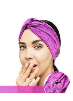 Buy bluetooth headset turban headwear sports music wireless headset sweat-absorbing bundle hair elastic turban bluetooth headset in UAE