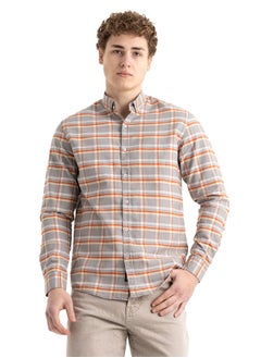 Buy Shirt Men's, Stylish,Oxford Cotton , GREY , Multicolor in Egypt