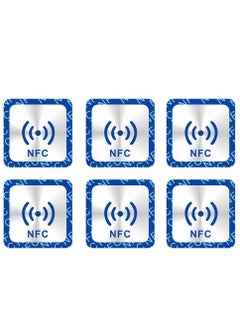 Buy NFC 216 Tags NTAG216 Anti-Metal Ntag 216 Self-adhesive Stickers, Compatible with TagMo and Amiibo, 888 Bytes Memory Fully Programmable RFID Key Token, Support 13.56mhz RFID IC (6 Pcs) in UAE