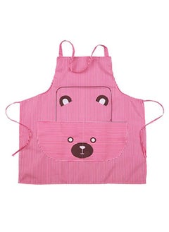 Buy Waterproof Bear Printed Cooking Apron Rose Pink 64 x 61centimeter in Saudi Arabia