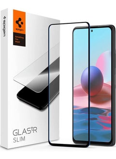 Buy Glastr Slim for Xiaomi Redmi Note 10 and Redmi Note 10S Tempered Glass Screen Protector - Full Cover in UAE