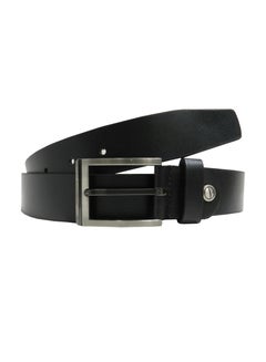 Buy GENUINE LEATHER 35MM FORMAL AND CASUAL BLACK BELT FOR MENS in UAE