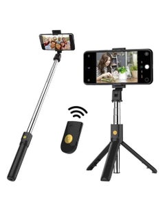 Buy Selfie Stick Tripod K07 Phone Wireless Bluetooth Selfie Stick Tripod Remote Shutter for Android iOS in UAE