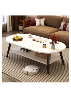 اشتري Center Coffee Table Living Room Office Conference Room Coffee Table Multifunctional Marble Veneer Wood Side Table Sofa Side Table Modern Coffee Table في الامارات