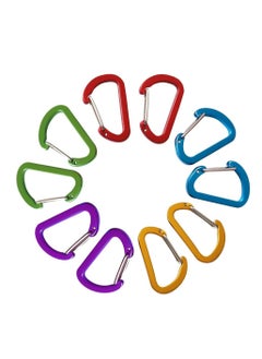 اشتري 10 قطع Carabiner Clips حلقات مفاتيح قلابات كارابينير صغيرة للربط للمخيم، الصيد، السير أو السفر في الامارات