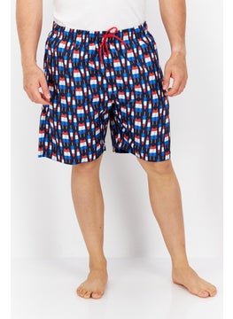 Buy Men Allover Print Swimwear Short, Navy Combo in UAE