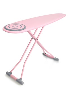 Buy Premium Pink Iron Board With Heat Resistant Cloth Cover & Non-burn Silicon Stoppers, 152x44 cm Table Size in UAE