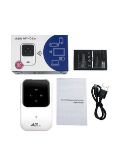 Buy Portable 4G LTE WiFi Router 150Mbps Mobile Hotspot Mobile SIM Card Unlocked WiFi Router without 2.4G in Saudi Arabia