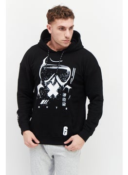 Buy Men Siege Operator Long Sleeves Hoodie, Black/White in UAE