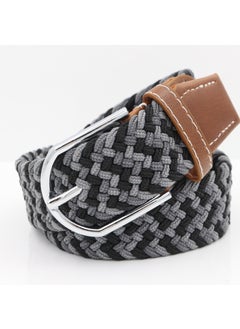 Buy Mens Knitted Elastic Canvas Belt Breathable Casual13 13 in Saudi Arabia