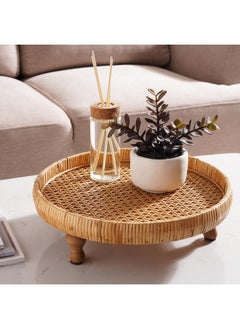 اشتري Alder Rattan Tray 35X35X10.5Cm- Natural في الامارات