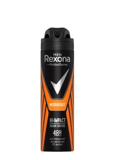 Buy Rexona Workout High Impact Antiperspirant Spray for Men - 150ml in Saudi Arabia