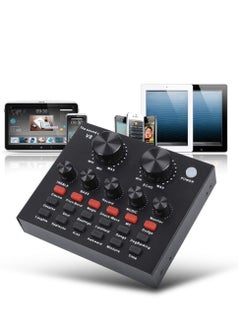 اشتري V8-Live Sound Card, Audio Mixer with Sound Card, USB External V8 Karaoke Recording Mobile Audio Mixer, Suitable for Live Streaming, Podcast Recording, Gaming, K Songs, Voice Chatting في الامارات