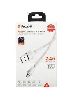 Buy Power N - USB to Type C fabric cut-resistant cable - 60 Watts - fast charging in Saudi Arabia