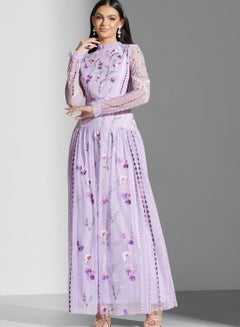 Buy Floral Embroidered Tiered Dress in Saudi Arabia