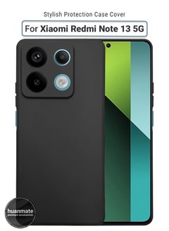 Buy Xiaomi Redmi Note 13 5G Silicone Cover Black - Premium 2.0mm TPU Silicon, Enhanced Camera Protection with Lens Shield, Shockproof & Water-Proof Cover for Xiaomi Redmi Note 13 5G in Saudi Arabia