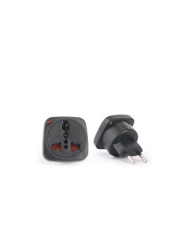 Buy Terminator travel adaptor 2RP to universal (black) TL 12B in UAE