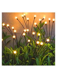 اشتري Upgraded 8LED Solar Firefly Garden Lights - Waterproof Outdoor Decorative Lighting for Yard, Patio & Pathway (4 Pack) - Warm White في الامارات