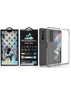 Buy Samsung Galaxy Z Fold 4 Acrylic Back Case with Edges Cover Full Camera Protector - Transparent in Egypt