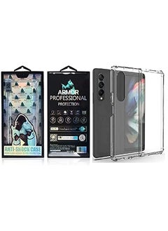 Buy Samsung Galaxy Z Fold 4 Acrylic Back Case with Edges Cover Full Camera Protector - Transparent in Egypt