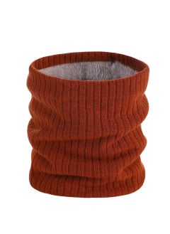 Buy Winter Double-Layer Thermal Knit Neck GaiterOrange Orange in Saudi Arabia