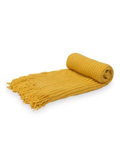 اشتري Edison Throw, Yellow - 127X152 Cm في الامارات