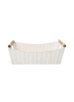 Buy Paper Rope Chic Large Tray White in UAE