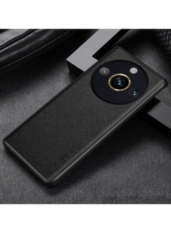 Buy Realme 11 Pro Plus 5G case for, TPU + Leather + Rear Camera Protector 3 In 1 —Anti Scratch Handmade Case for Realme 11 Pro+ (Black) in Saudi Arabia