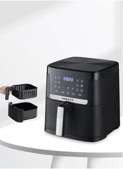 Buy Sokany Digital Air Fryer 8.5 Liter 1800 Watt SK-10004 in UAE