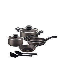 اشتري Paris 8 Pieces Lead Colored Aluminum Cookware Set with Interior and Exterior Starflon Max PFOA Free Nonstick Coating في الامارات