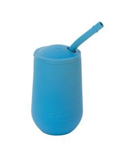 اشتري Happy Sippy Cup & Straw System - 100% Silicone Straw Cup For Infants + Straw Cup For Toddlers - Blue في الامارات