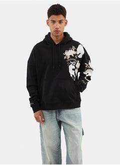 Buy Relaxed Hoodie with front and sleeve embroidery in Egypt