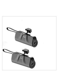 Buy Mini Universal Portable Charger Wireless Power Bank 5000mAh Fast Phone Charging Power Bank Lighting Black in UAE