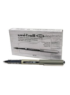 اشتري 12-Piece Eye Fine Roller Pen 0.7mm Tip Black Ink في الامارات