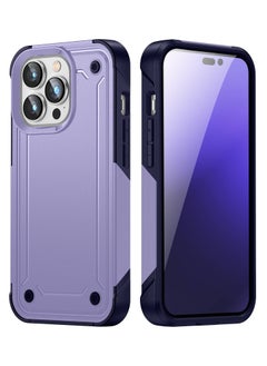 Buy Zchiko iPhone 14 Pro Max Case 6.7 Inch Anti-Drop Shock Absorption Anti-Scratch and Hard Back Military Grade, Hybrid Case Cell Phone Case iPhone 14 Pro Max Case. Color - Purple in UAE