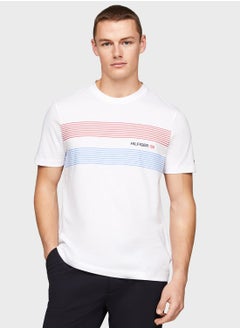 Buy Striped Crew Neck T-Shirt in UAE