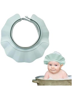 Buy Baby Shower Cap Adjustable Baby Hair Washing Guard Shampoo Hat Bath Shield Visor Hat Eyes and Ears Head Protection Waterproof Soft Silic Shower Cap for Kids Toddler (Blue) in Saudi Arabia